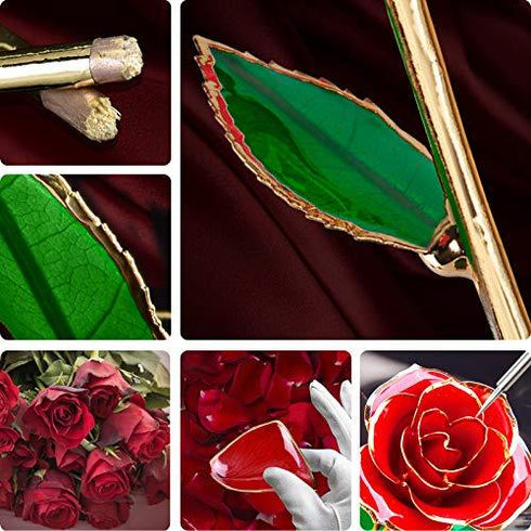 24K Gold Dipped Preserved Roses